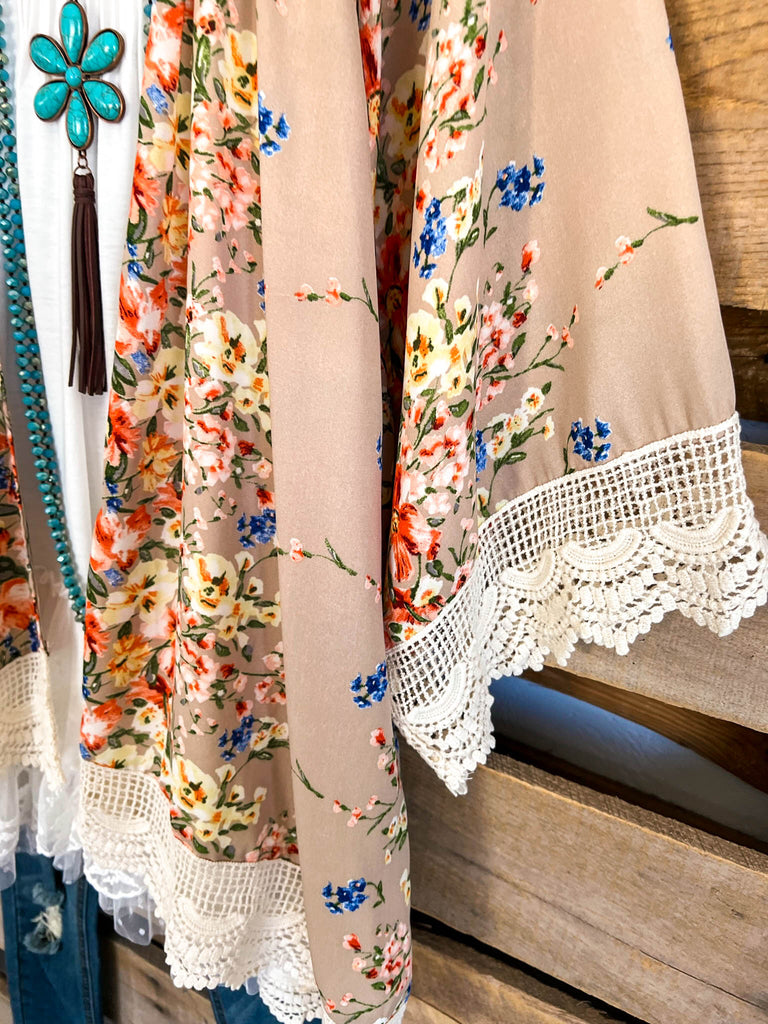 Steel Magnolia OVERSIZED Cardigan - Beige