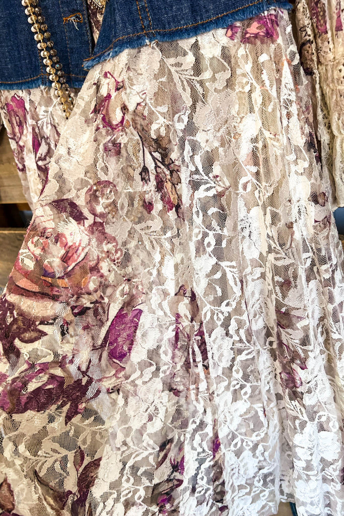 AHB EXCLUSIVE: All The While Vest - Denim/Rose - 100% COTTON