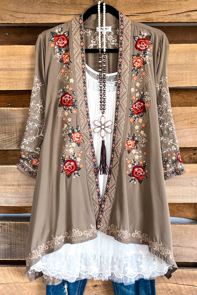 AHB EXCLUSIVE: A Friend Like Me Cardigan - Olive - 100% COTTON