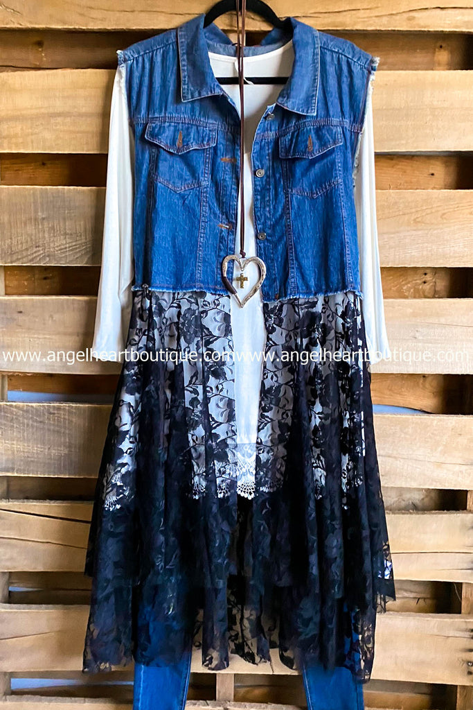 AHB EXCLUSIVE: All The While Vest - Denim Black - 100% COTTON