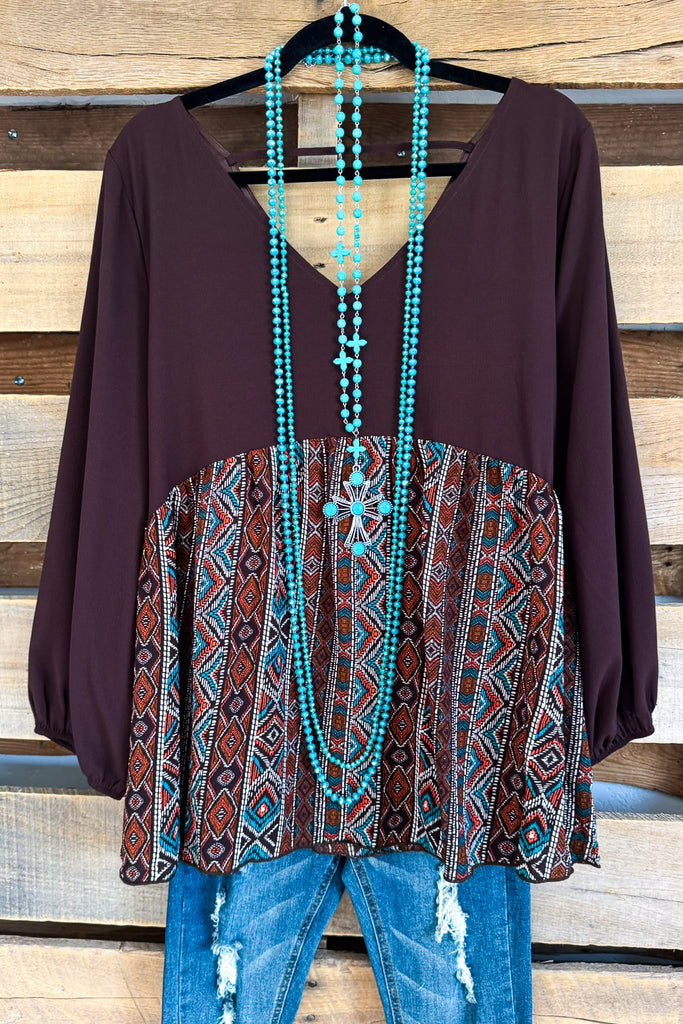 Down To Business Top - Brown