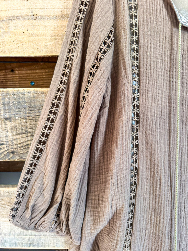 Grow Your Love Tunic - 100% Cotton - Mocha - SALE