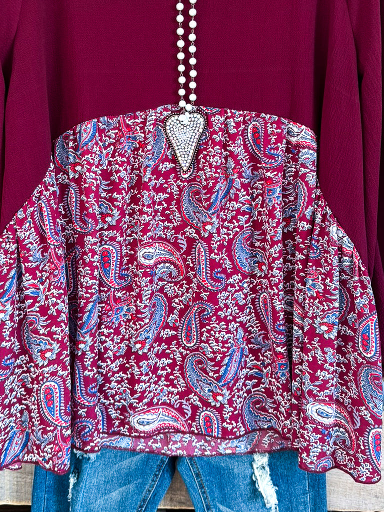 Down To Business Top - Crimson