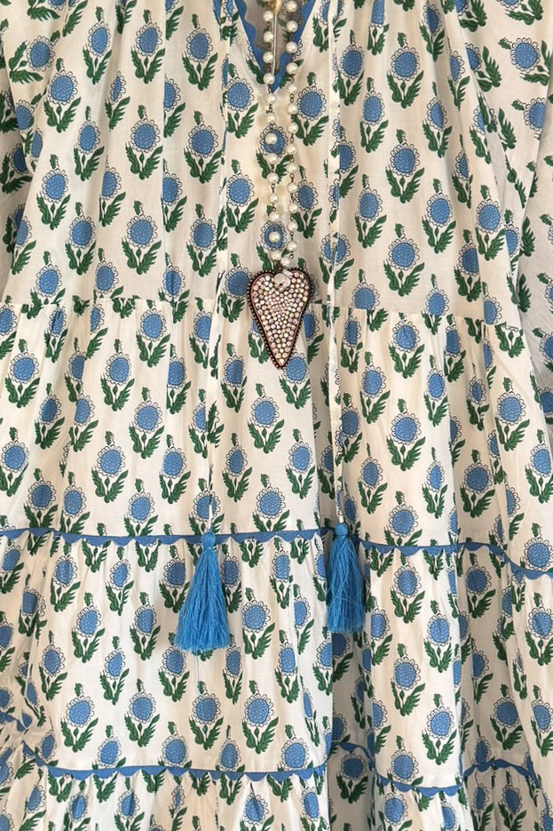 Garden Escape Dress - Off White - 100% COTTON