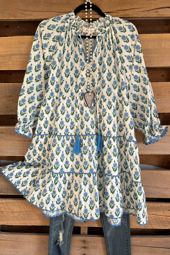 Garden Escape Dress - Off White - 100% COTTON