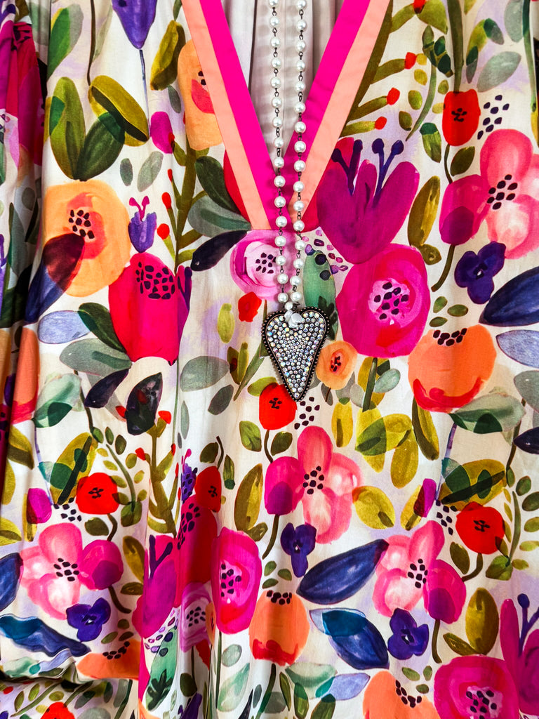 Paradise Whispers Dress - Berry - 100% COTTON