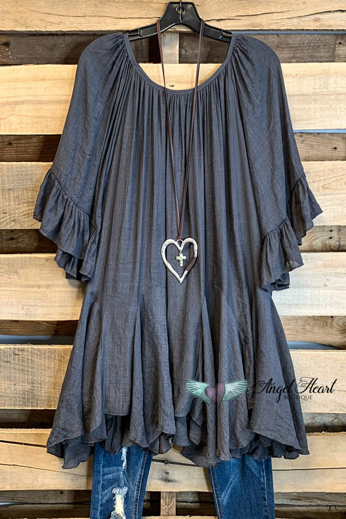 AHB EXCLUSIVE: The It Girl Oversized Loose Fitting Tunic - Grey