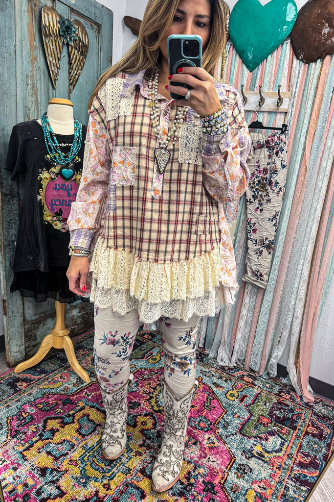 Grounded Grace Tunic - 100% Cotton - Pink - SALE
