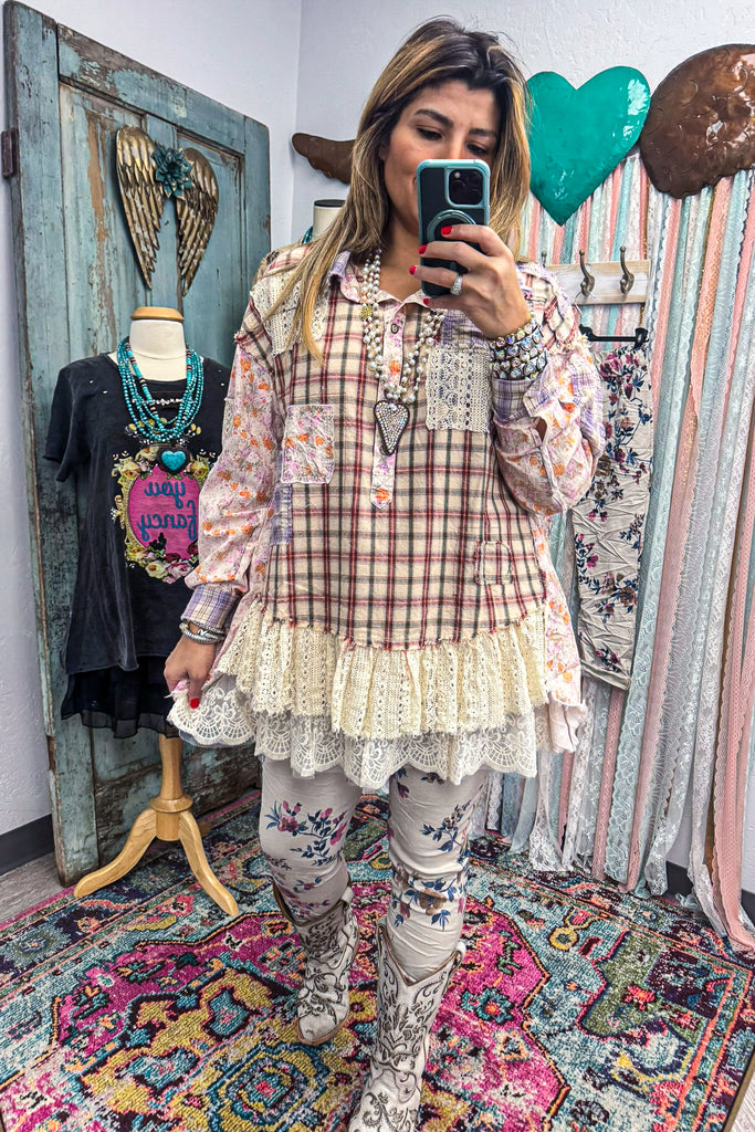 Grounded Grace Tunic - 100% Cotton - Pink - SALE