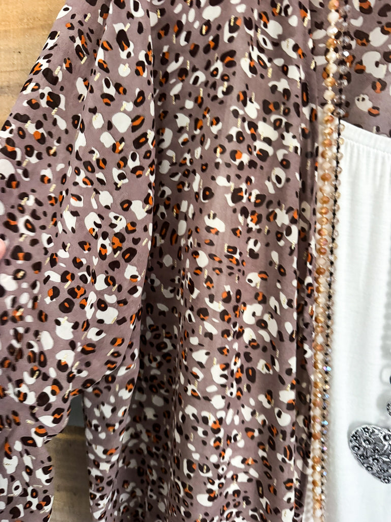 Searching The Skies Oversized Kimono - Mocha Mix