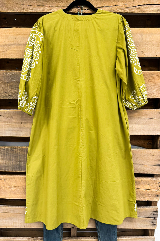 Sweet Simplicity Midi Dress - Mustard - 100% Cotton