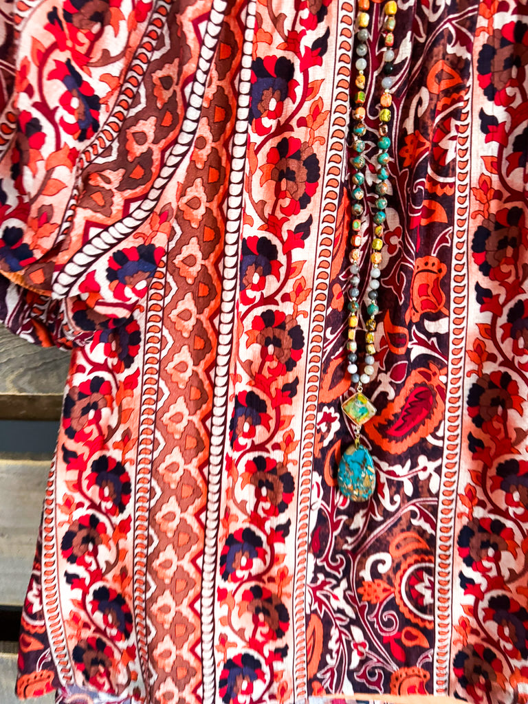 Rushing Falls Blouse - Rust