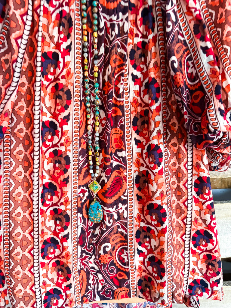 Rushing Falls Blouse - Rust