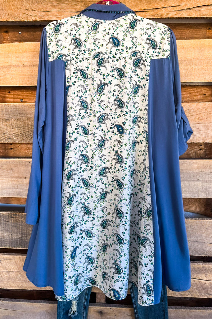 AHB EXCLUSIVE: Here When You Need Me Dress - Denim Blue .