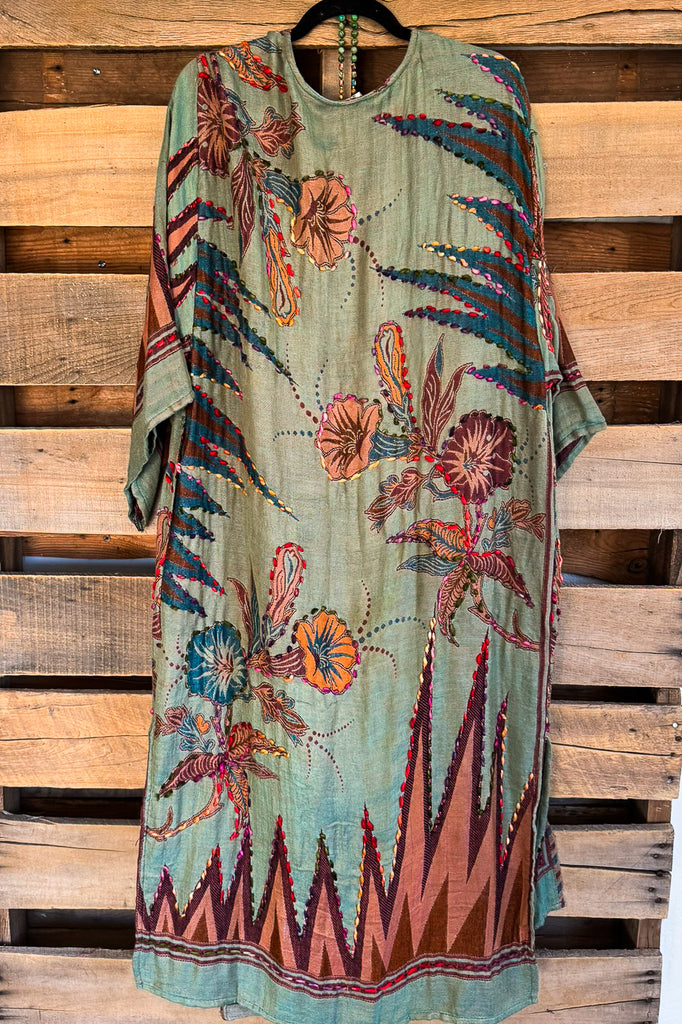 Never Without Love Thick Stitch Duster - Seafoam