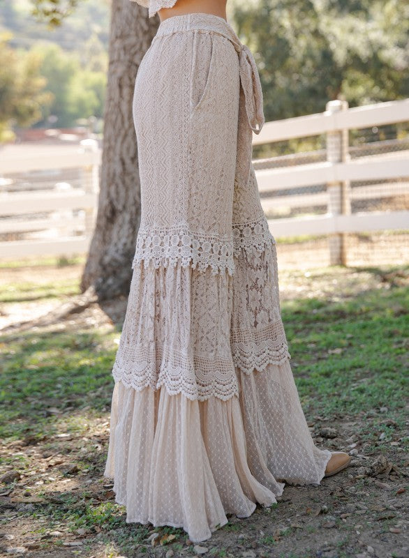 Heirloom Lace Pants - 100% Cotton - Natural