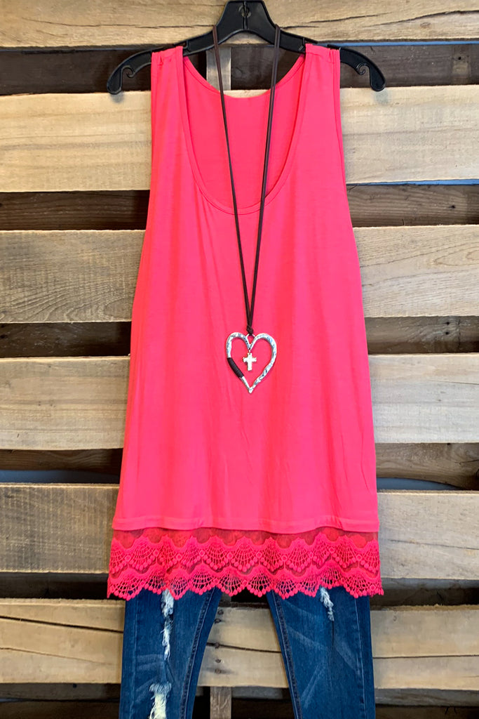 Extender: Slip on Tank/Tunic - Coral - SALE