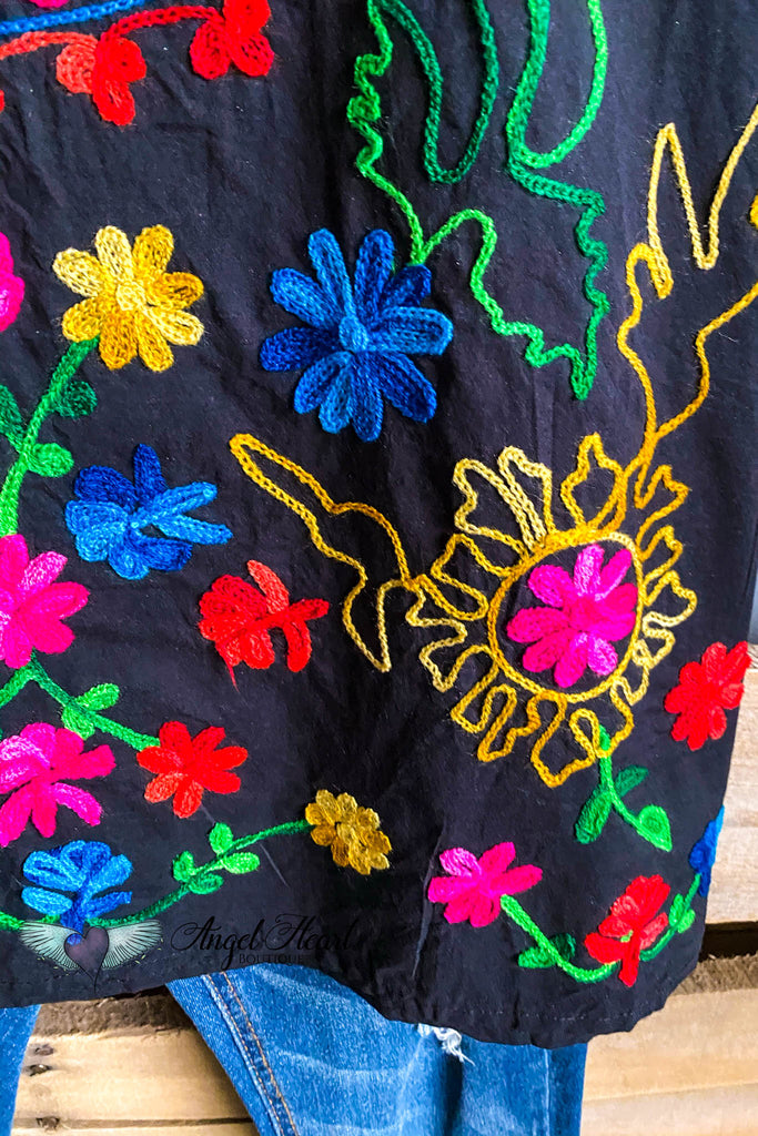 AHB EXCLUSIVE: As Beautiful as It Gets Tunic -Black - 100% COTTON - SALE