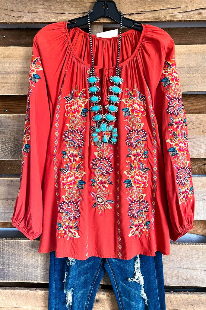 AHB EXCLUSIVE: Nothing Left But You Blouse - Rust