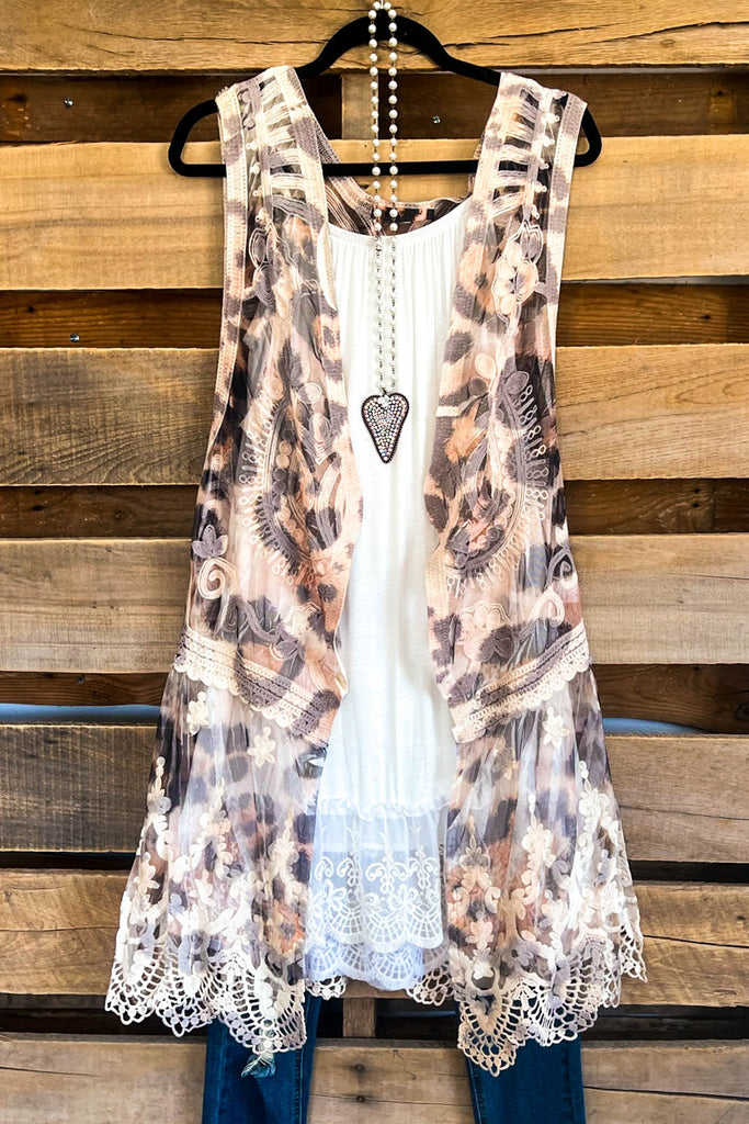 AHB EXCLUSIVE: See My Soul Vest- Natural/Leopard.