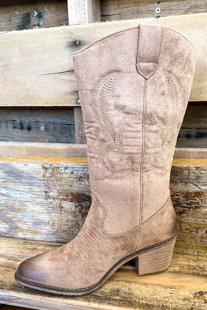 Cowgirl UP Boots - Taupe