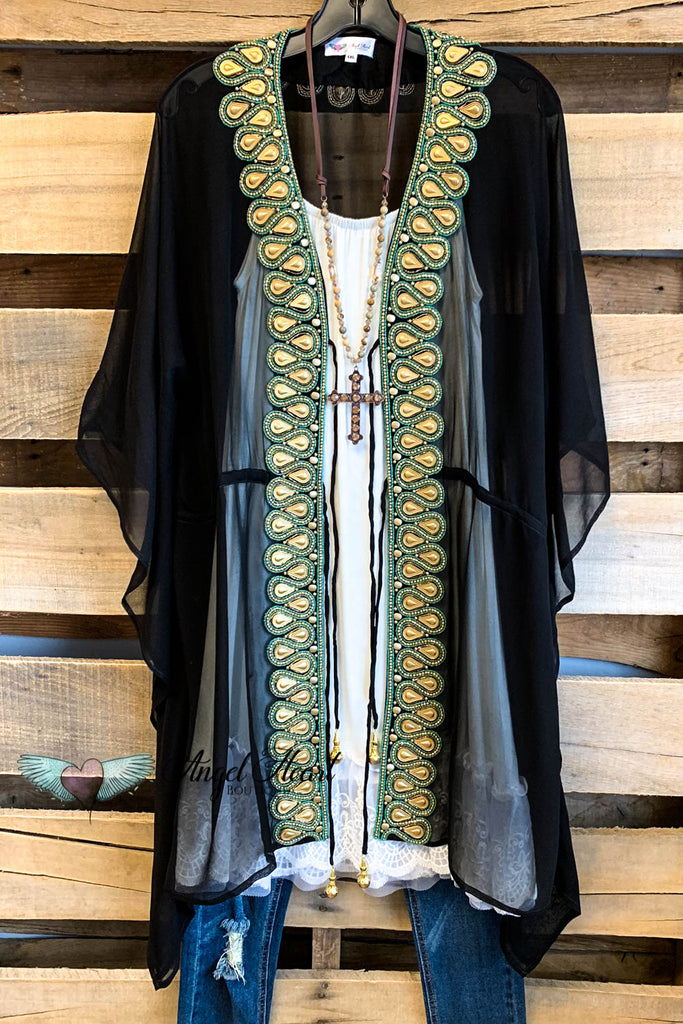 AHB EXCLUSIVE: ALL THAT YOU EVER DREAMED KIMONO - Black - SALE