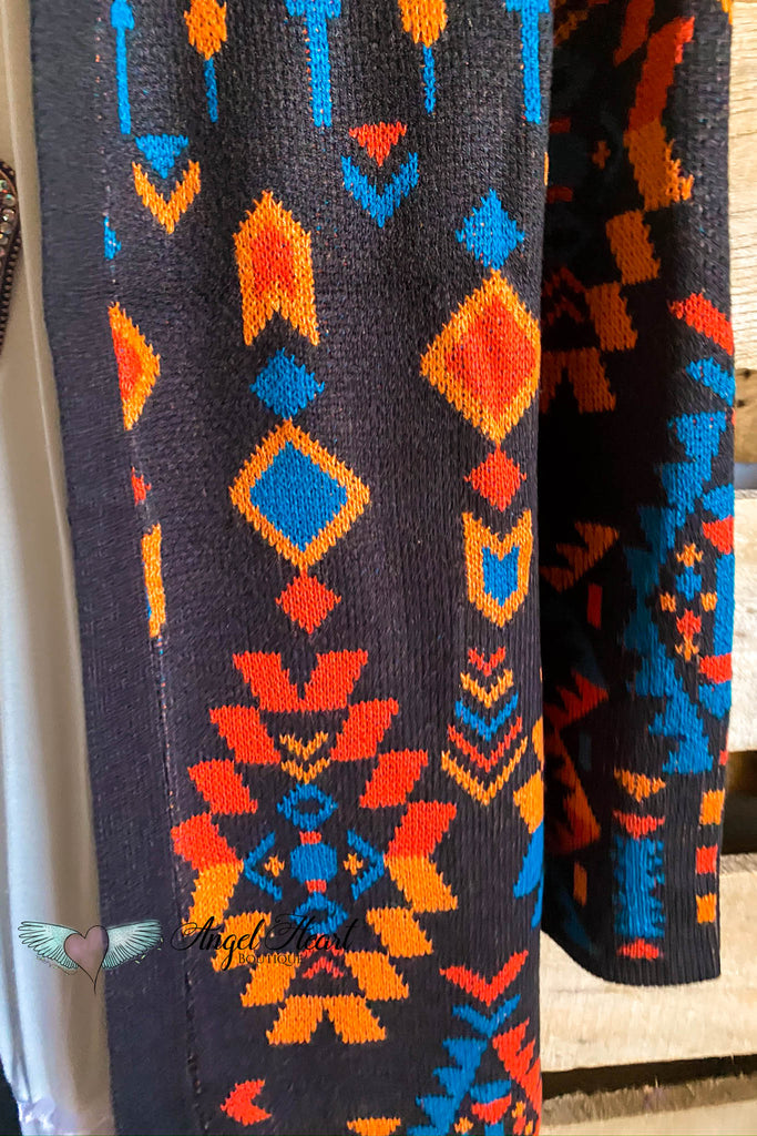 Aztec Dream Cardigan - Black/Multi - SALE