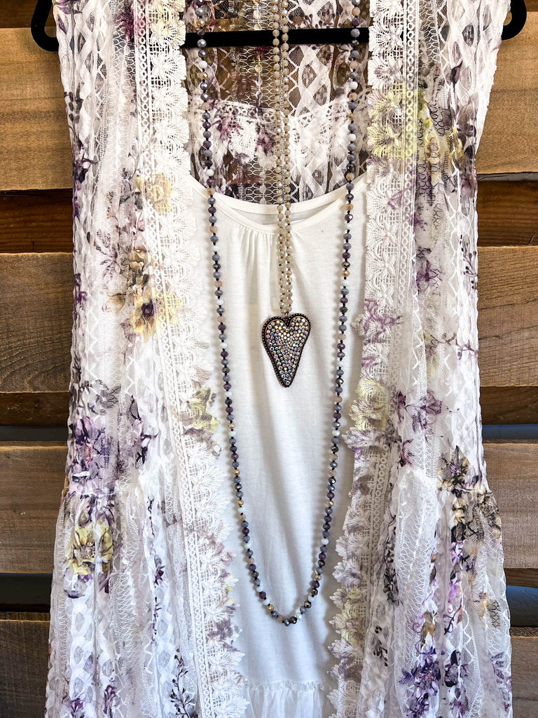 AHB EXCLUSIVE: Brighten My Day Vest - Ivory/Yellow.