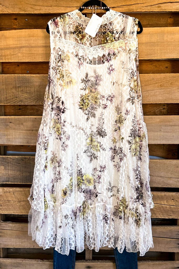 AHB EXCLUSIVE: Brighten My Day Vest - Ivory/Yellow.