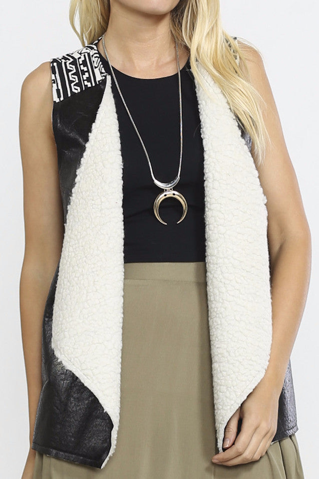 Santa Fe Vest - Black - SALE (S,M,L) - Flying Tomato - Cardigan - Angel Heart Boutique - 2