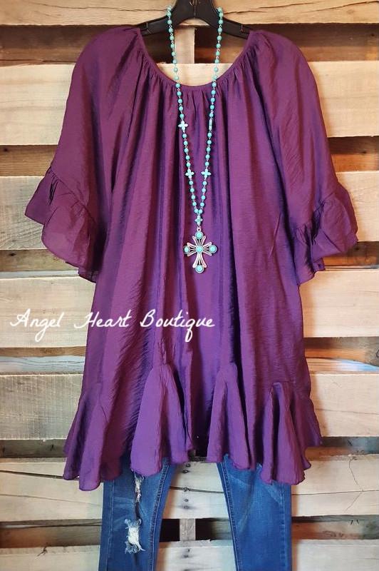 The It Girl Tunic - Purple - Sassybling - Tunic - Angel Heart Boutique