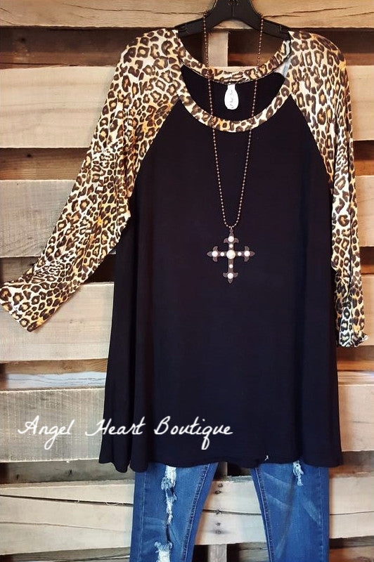 Gotta Get Going Top - Leopard - Emerald - Top - Angel Heart Boutique - 1