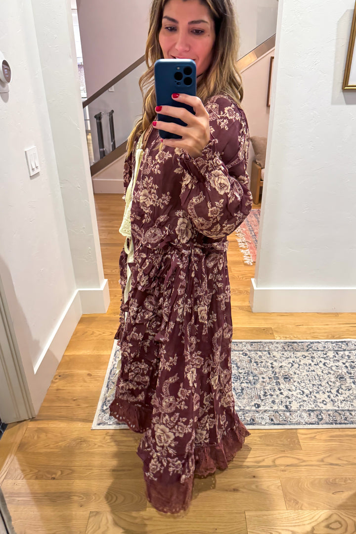 Whispering Blooms Duster - 100% Cotton