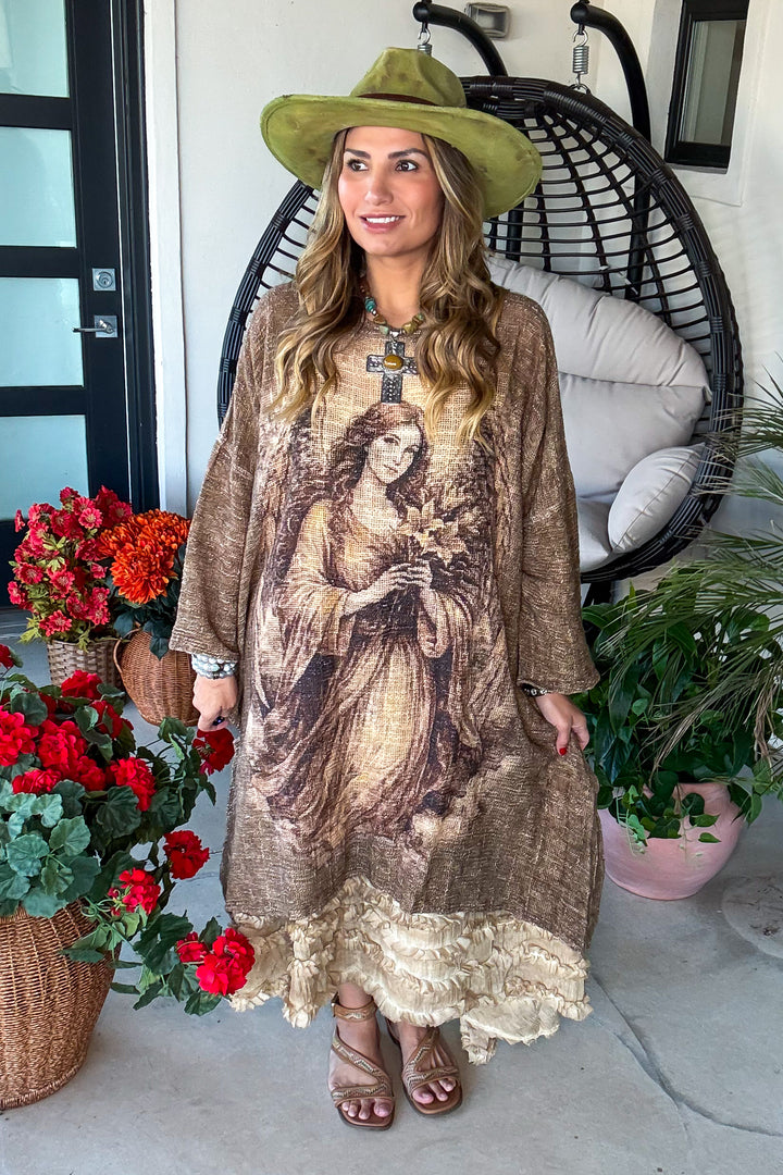 Archangel Michael Oversized Sheer Dress - 100% Cotton