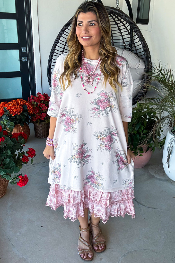 Amplify My Love Tunic/Dress - 100% Cotton - Blush