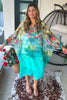 Midnight in Positano Silk Tunic - Made in Italy  - Aqua