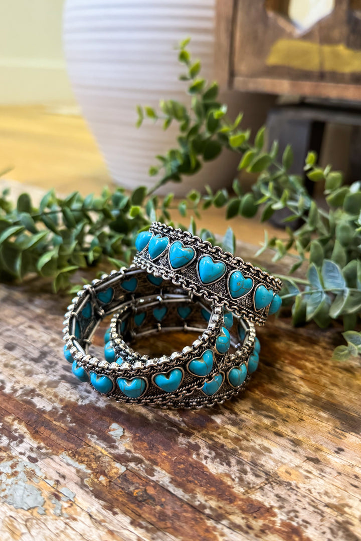 Blue Heart Stretch Bracelet (EACH SOLD SEPARATELY)