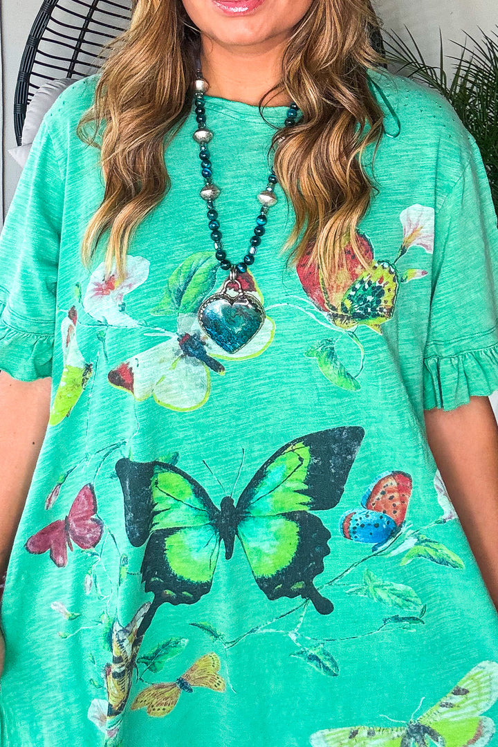 Attracting Nature Maxi Dress - 100% Cotton - Green