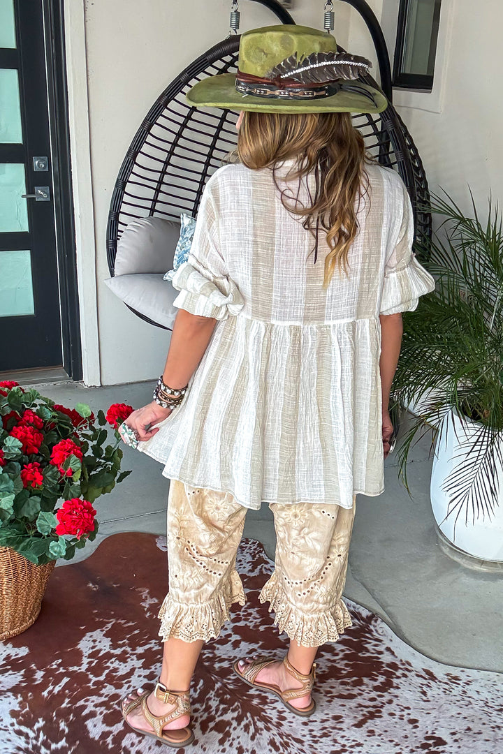 Sandstone Sweetheart Top - 100% Cotton - Natural