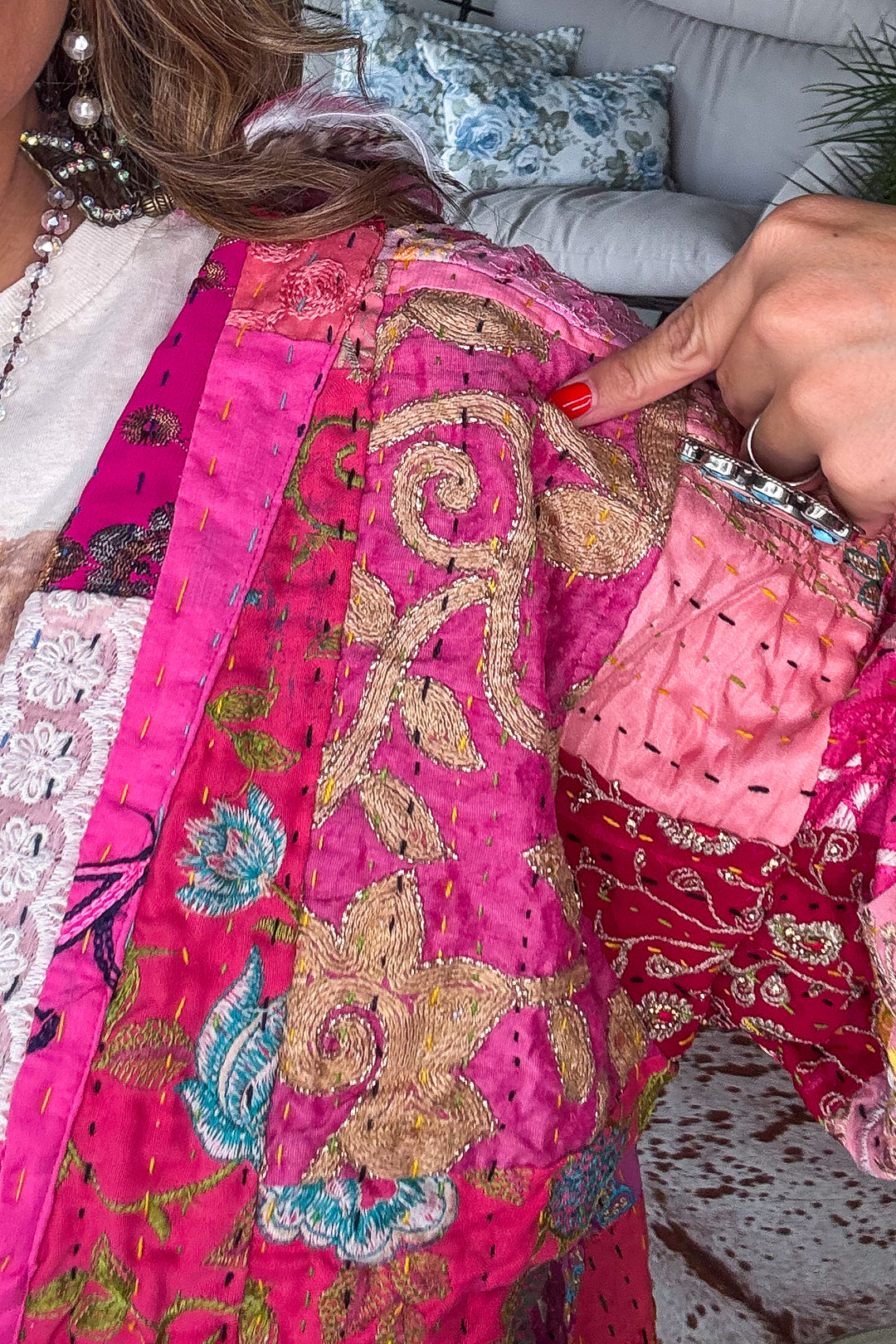 Timeless Spark Kimono - 100% Cotton Pink