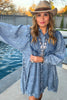 Country Charm Pintuck Oversized Denim Dress  - Denim