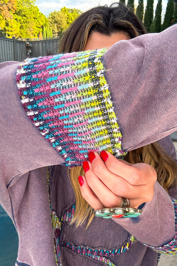 Blooming Cozy Sweatshirt - Blueberry