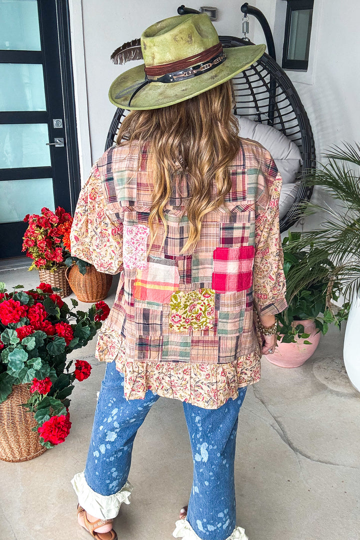 PRE ORDER: Around the Meadow Top - Tan - 100% Cotton