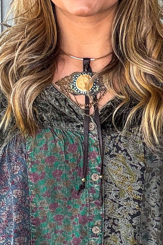 She Wolf Statement Necklace – One of a Kind Handmade Piece