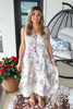 Shadded Blossom Linen Dress - 100% Linen