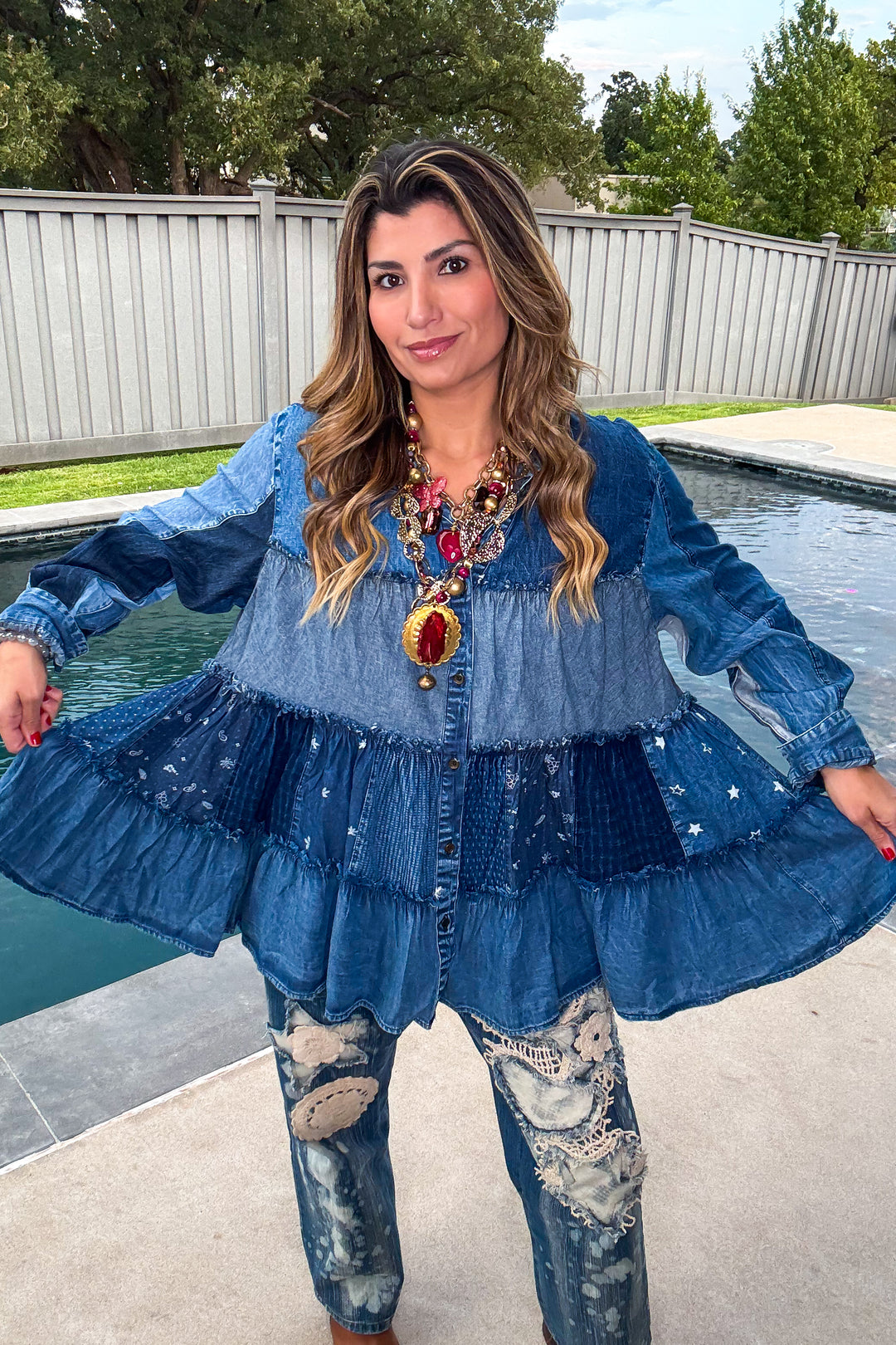 Carefree Afternoon Tunic - Denim