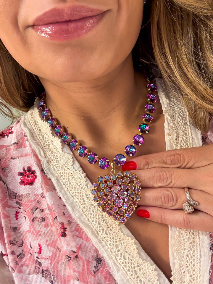 WAFA Heart Necklace- Purple