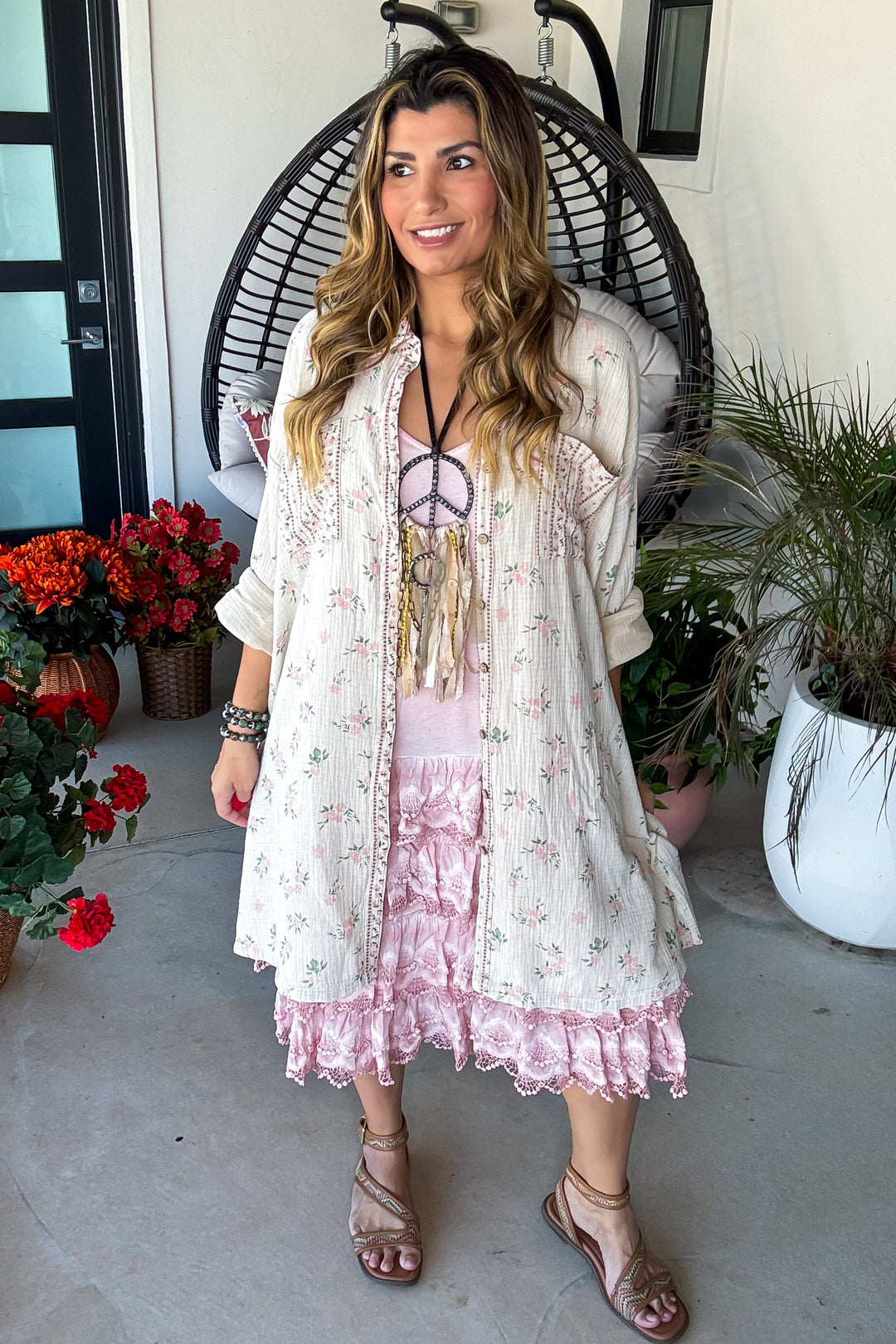 Atlantis Garden Dress - 100% Cotton - ECRU