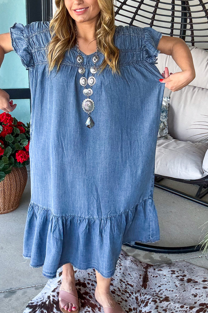 Forever Indigo Oversized Dress - Denim