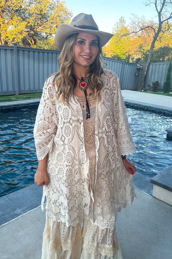 Timeless Grace Lace Duster - 100% COTTON - MADE IN USA